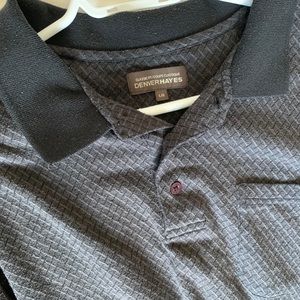 Denver Hayes men’s black golf shirt